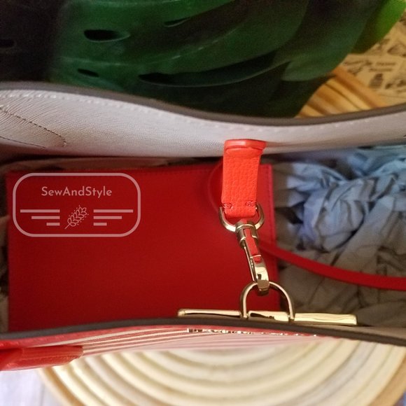 TAMARILLO ALL DAY SAILING STRIPE LARGE TOTE KATE SPADE BRAND NEW OPEN TOTE - Picture 5 of 10